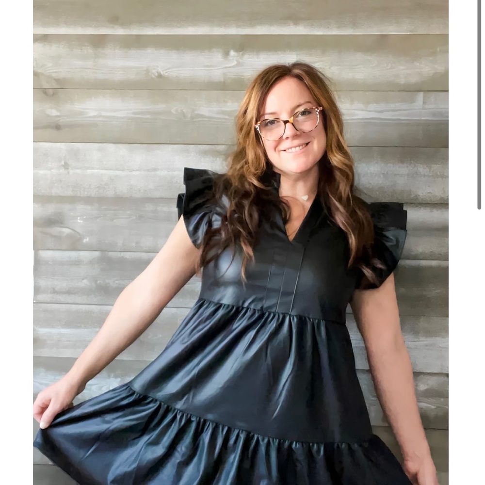 Entro Black faux leather dress Ready for a Night Out!